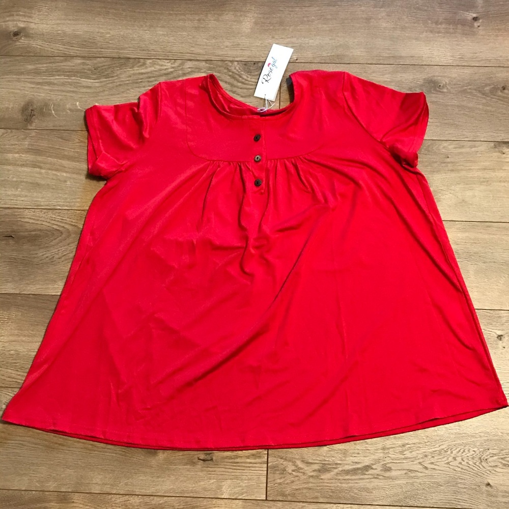NWT Rosegal Classic Red Women’s Top (Size 1X)